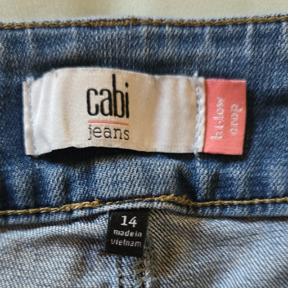 CAbi Blue Ankle Cropped Jeans